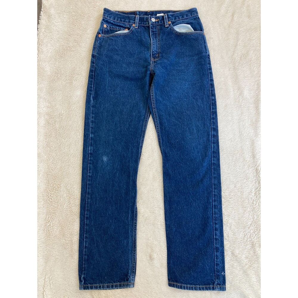 Vintage Levi's 505 Blank Trademark Red Tab Straight Leg Jeans 100 Cotton 30x30.5